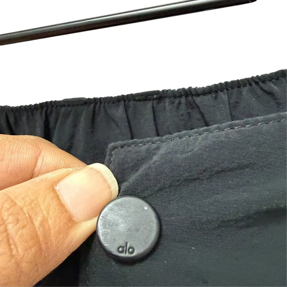 Alo Yoga High-Waist Voyager Trouser Black Wide Leg Cargo Pants XXS